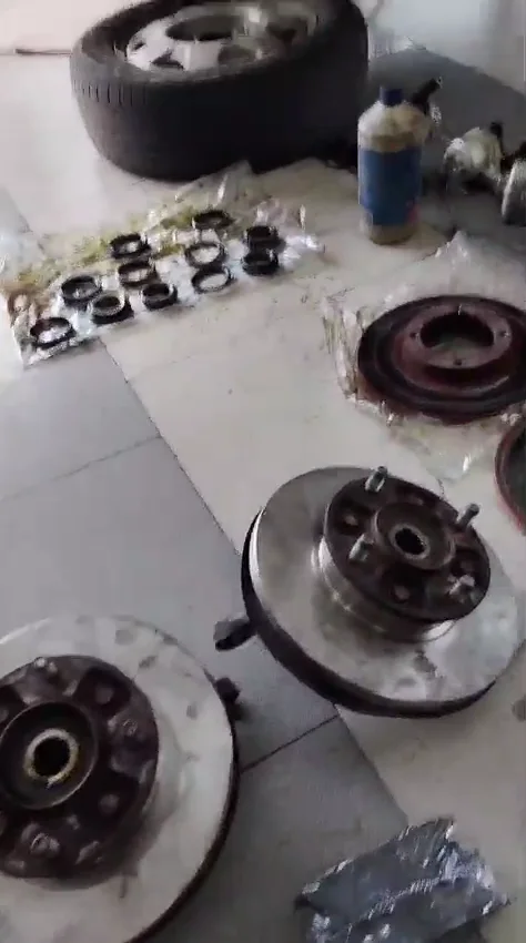 Discos rectificados y pastillas nuevas de Chevrolet Spark en Ecofrenos Cali.
