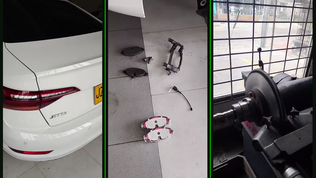 Cambio de pastillas delanteras y rectificado de discos en Volkswagen Jetta Highline
