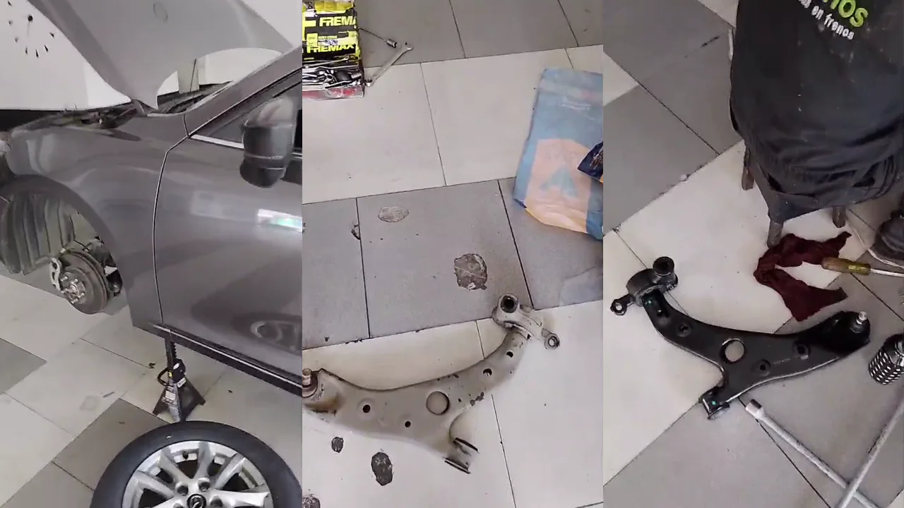 Cambio de tijeras del tren delantero en Mazda 3