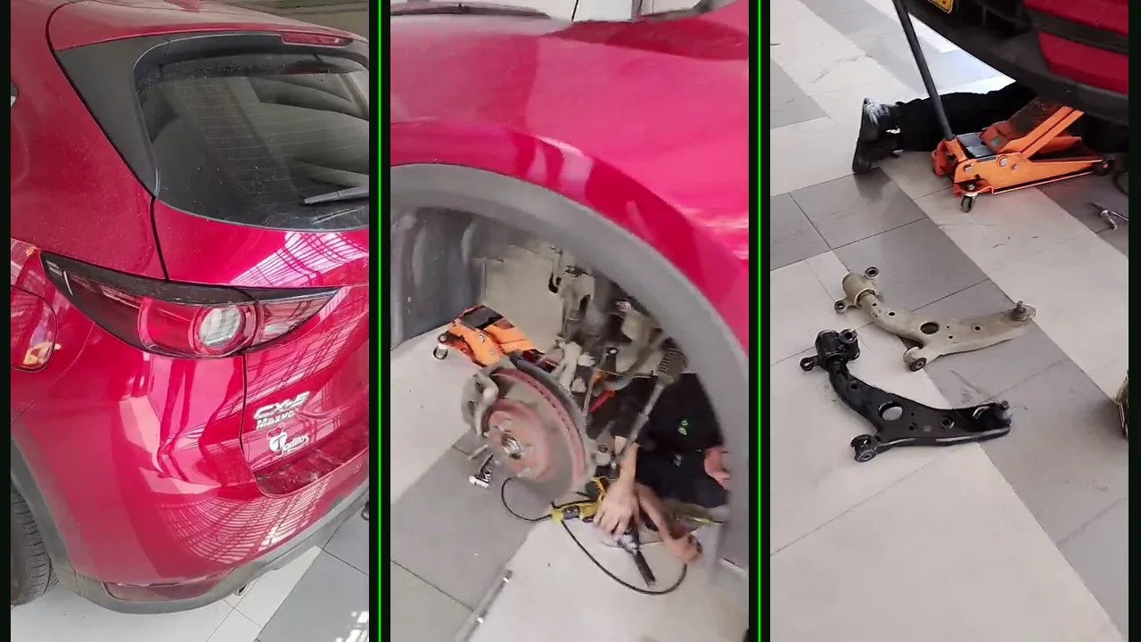 Cambio de tijera inferior delantera en Mazda CX-5