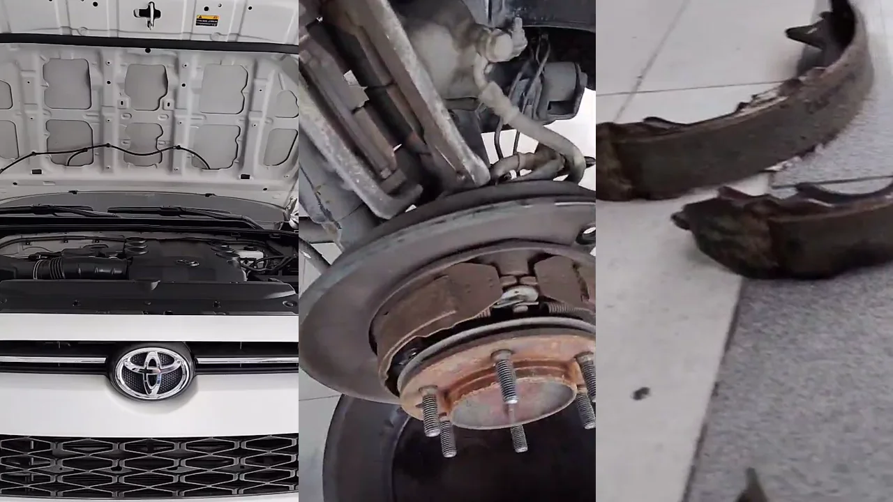 Cambio de bandas del freno de estacionamiento trasero en Toyota 4Runner