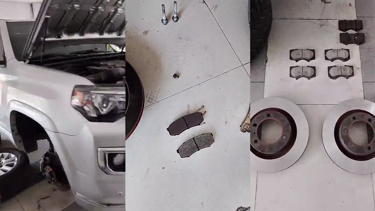 Revisión y cambio de discos y pastillas en ambos ejes en Toyota 4Runner